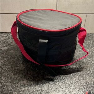 Tupperware Black and Red Insulated Tote for rock n serve containers. New in pkg